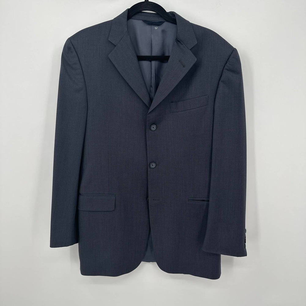 Burberry London Sport Coat 100% Wool Lapel Collar Buttoned Long Sleeve Size 40R